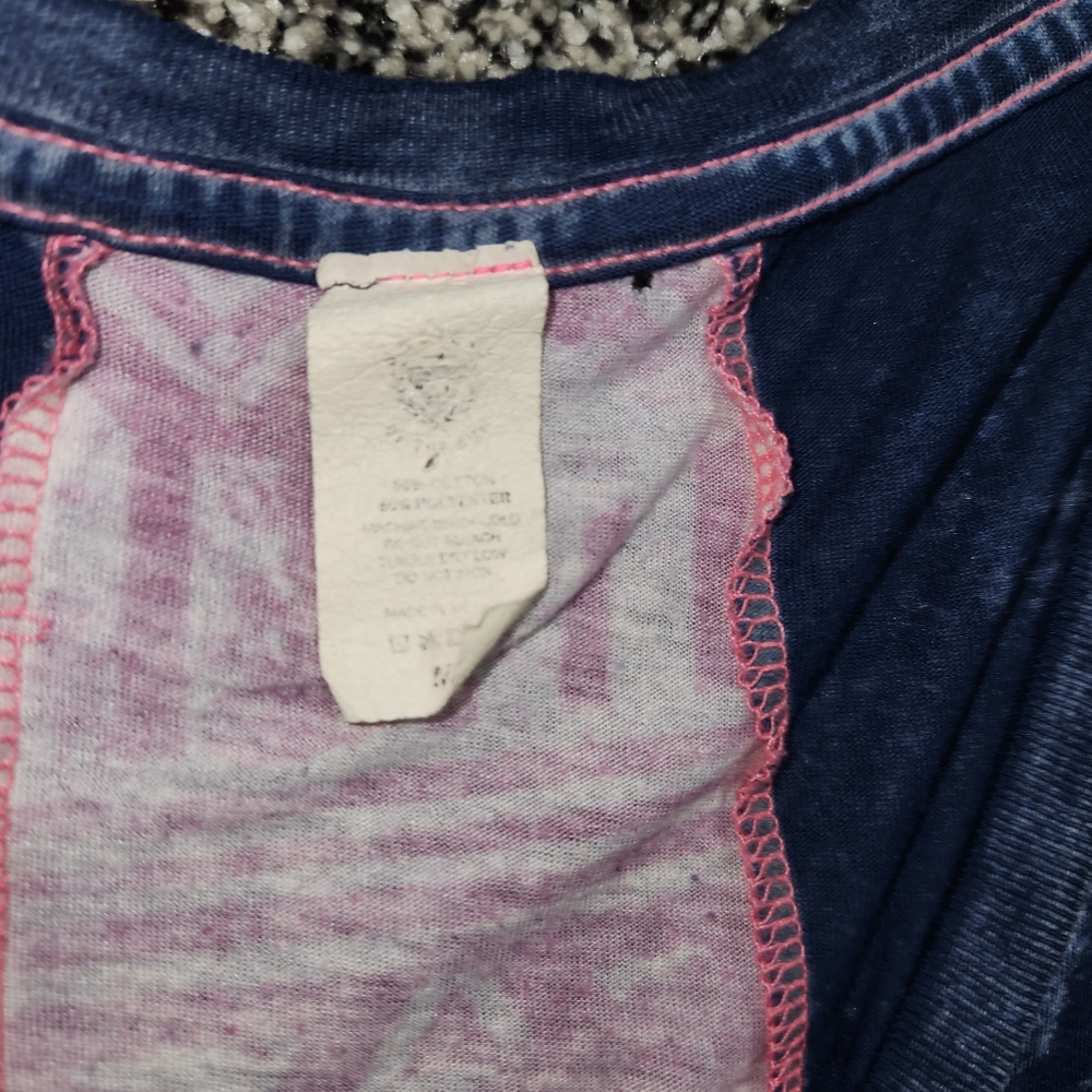 Society V Neck Women's Medium Lightweight, Sheer, See Through, 90s 2000s Y2k - Picture 2 of 9